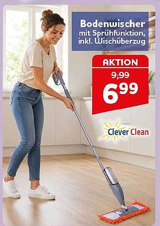 Bodenwischer mit Sprühfunktion, inkl. Wischüberzug