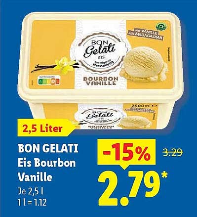 BON GELATI Eis Bourbon Vanille