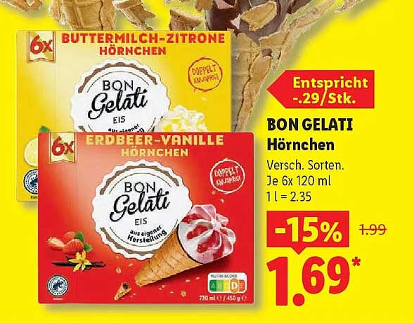 BON GELATI Hörnchen