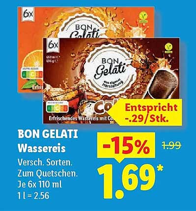 BON GELATI Wassereis