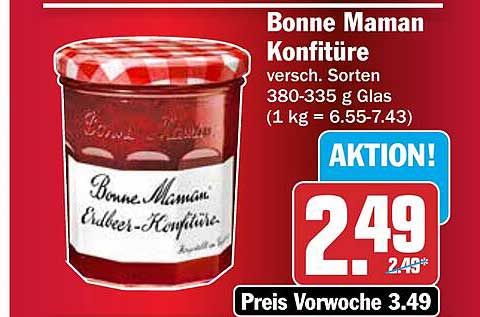 Bonne Maman Konfitüre versch. Sorten 380-335 g Glas (1 kg = 6.55-7.43)