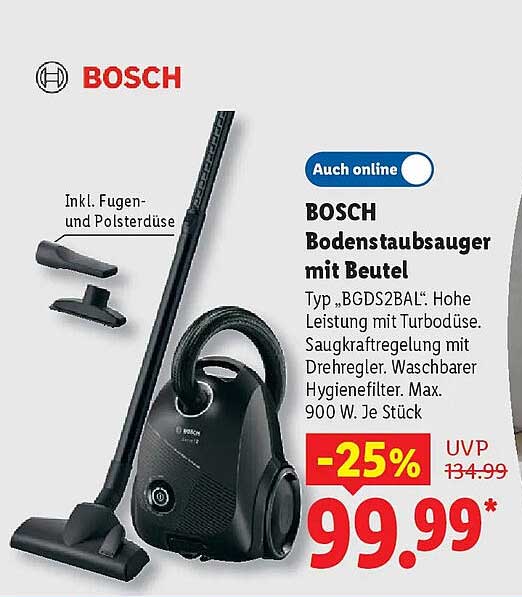 BOSCH Bodenstaubsauger mit Beutel