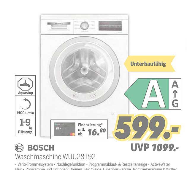 Bosch Waschmaschine WUU28T92