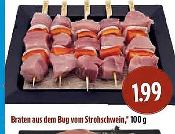 Braten aus dem Bug vom Strohschwein,* 100 g