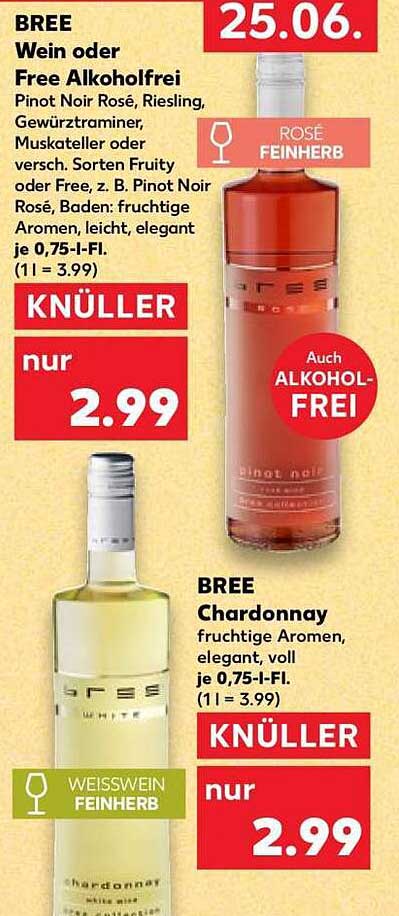 BREE Wein oder Free Alkoholfrei
