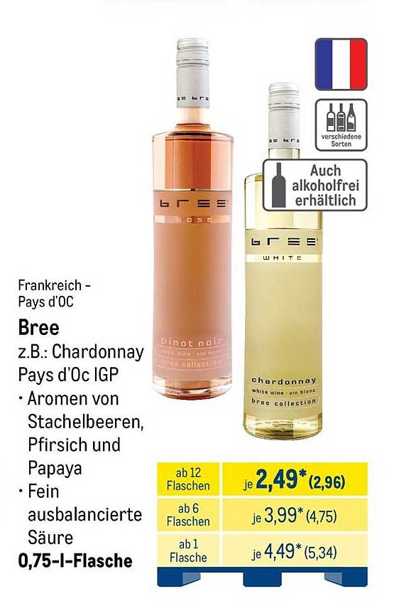 Bree z.B. Chardonnay Pays d’Oc IGP