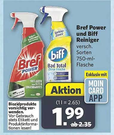 Bref Power und Biff Reiniger versch. Sorten 750-ml-Flasche