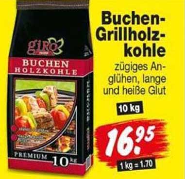 Buchen-Grillholzkohle