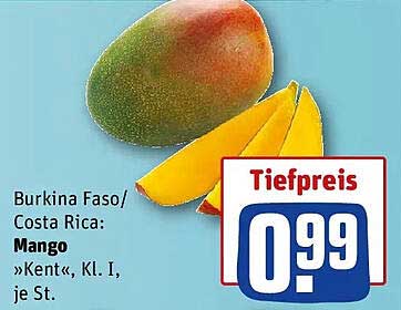 Burkina Faso/Costa Rica: Mango »Kent«, Kl. I, je St.
