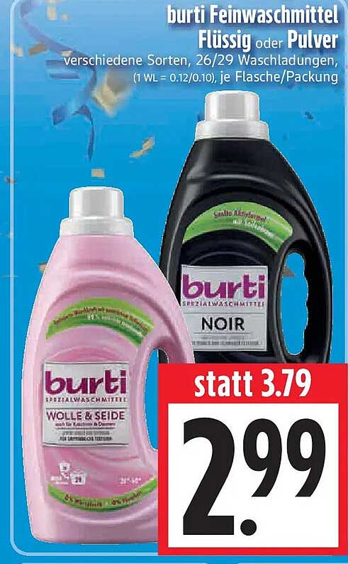 burti Feinwaschmittel Flüssig oder Pulver