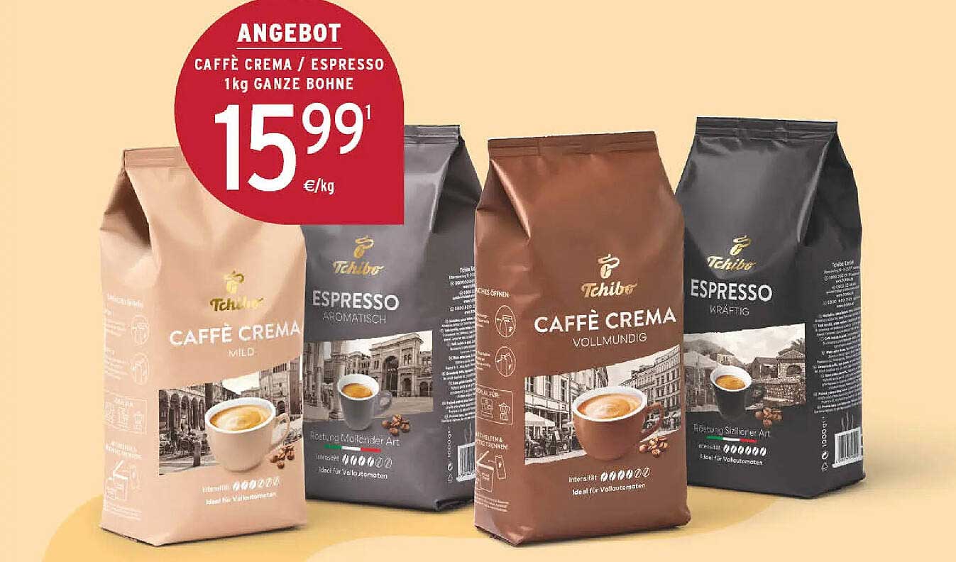 CAFFÈ CREMA / ESPRESSO 1 kg GANZE BOHNE