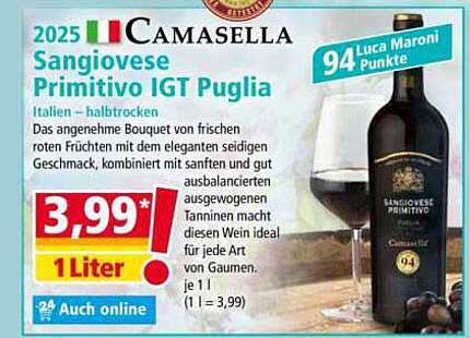 CAMASELLA Sangiovese Primitivo IGT Puglia