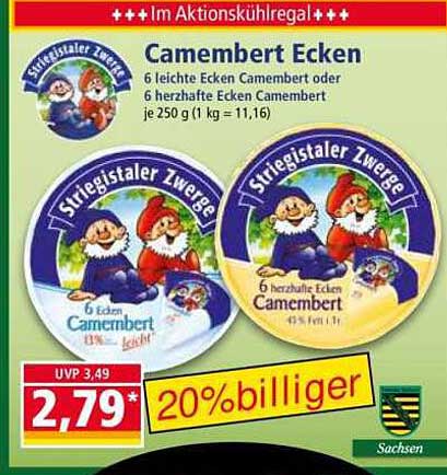Camembert Ecken