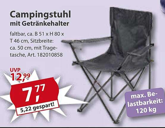 Campingstuhl mit Getränkehalter