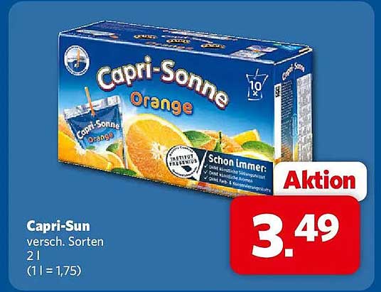 Capri-Sun versch. Sorten 2 l (1 l = 1,75)