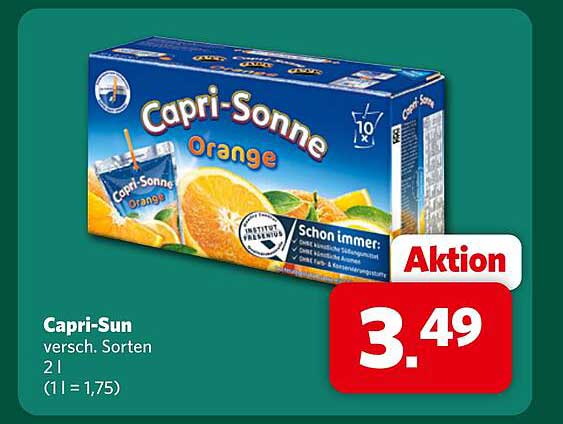 Capri-Sun versch. Sorten 2 l (1 l = 1,75)
