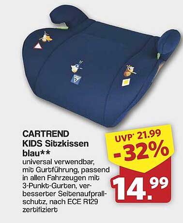 CARTREND KIDS Sitzkissen blau**