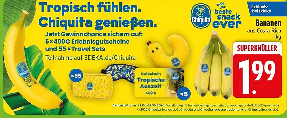 Chiquita Bananen aus Costa Rica 1kg