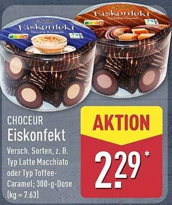 CHOCEUR Eiskonfekt Versch. Sorten, z. B. Typ Latte Macchiato oder Typ Toffee-Caramel; 300-g-Dose (kg = 7.63)