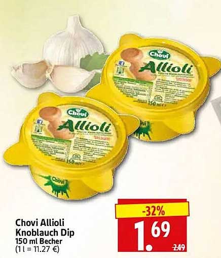 Chovi Allioli Knoblauch Dip 150 ml Becher