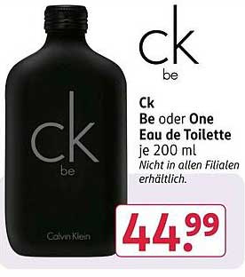 Ck Be oder One Eau de Toilette je 200 ml