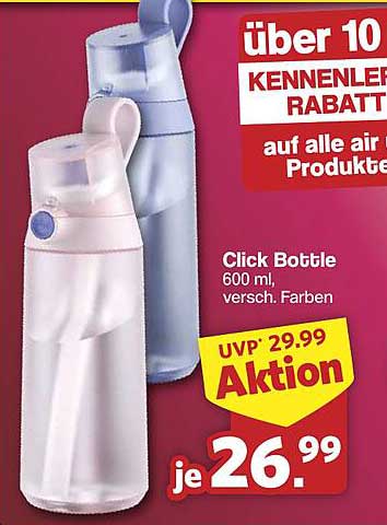 Click Bottle 600 ml, versch. Farben