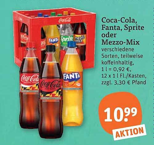 Coca-Cola, Fanta, Sprite oder Mezzo-Mix