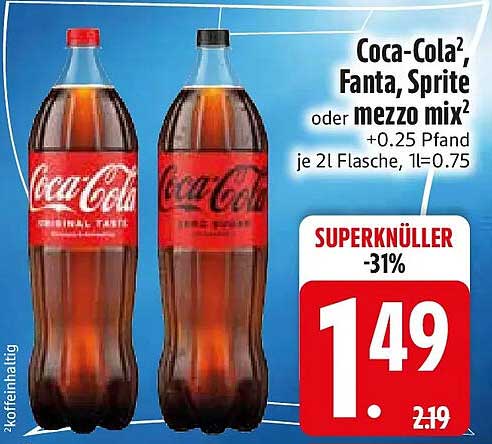 Coca-Cola, Fanta, Sprite oder mezzo mix