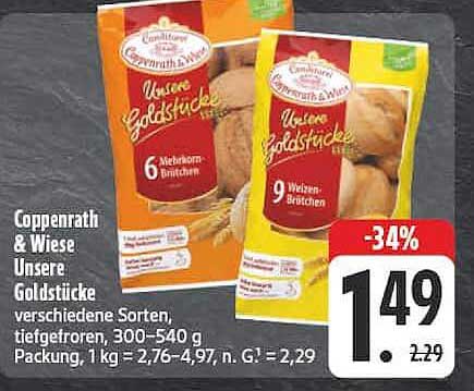 Coppenrath & Wiese Unsere Goldstücke verschiedene Sorten, tiefgefroren, 300–540 g Packung, 1 kg = 2,76–4,97, n. G. = 2,29