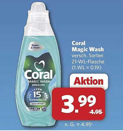 Coral Magic Wash versch. Sorten 21-WL-Flasche (1 WL = 0.19)