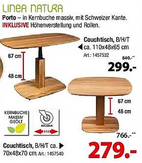 Couchtisch, B/H/T ca. 110x48x65 cm