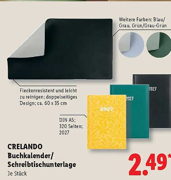 CRELANDO Buchkalender/ Schreibtischunterlage