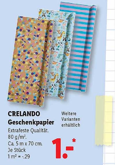 CRELANDO Geschenkpapier