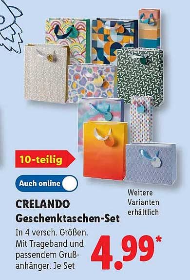 CRELANDO Geschenktaschen-Set