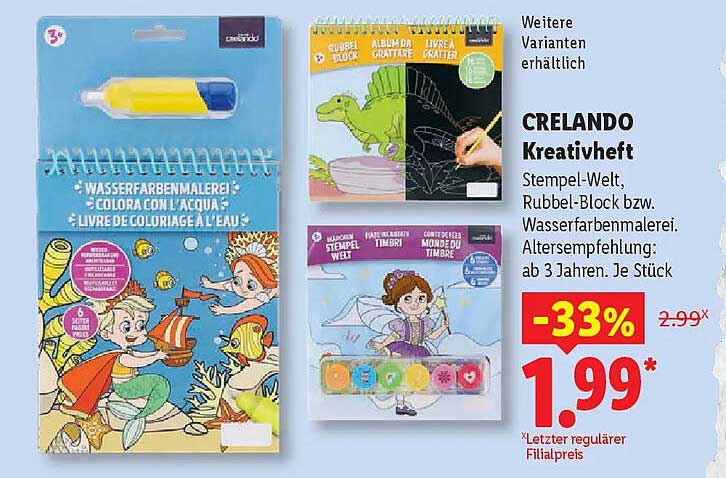 CRELANDO Kreativheft