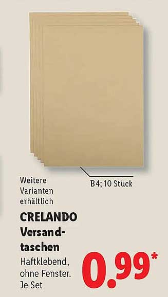 CRELANDO Versandtaschen