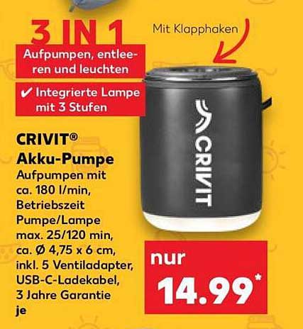 CRIVIT® Akku-Pumpe