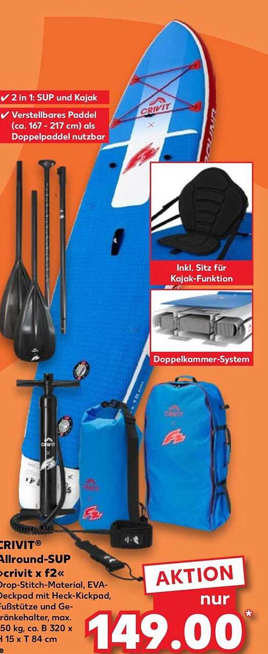 CRIVIT® Allround-SUP „crivit x f2“