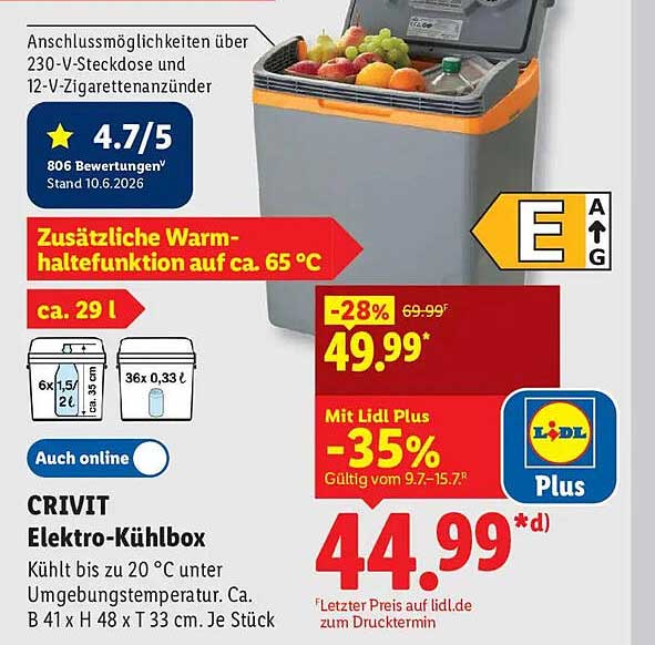 CRIVIT Elektro-Kühlbox