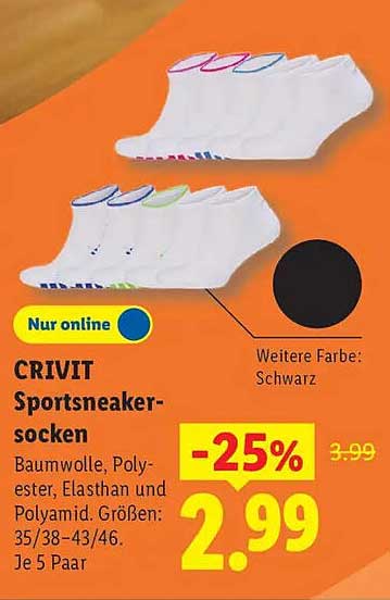 CRIVIT Sportsneaker-socken