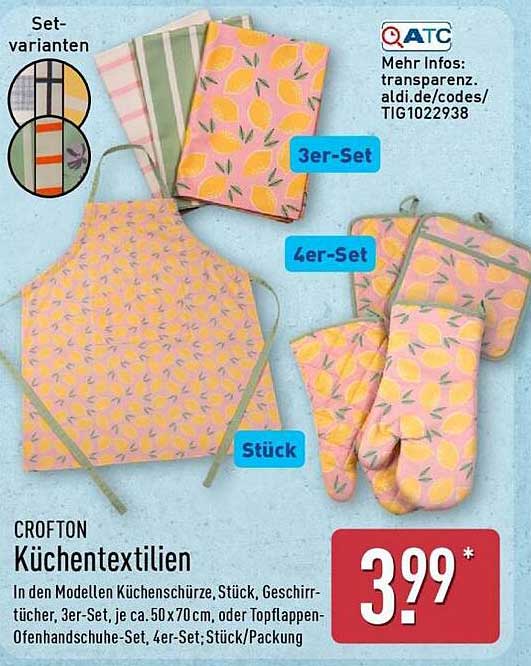 CROFTON Küchentextilien