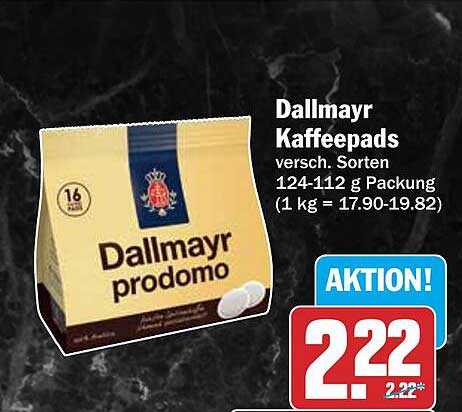 Dallmayr Kaffeepads versch. Sorten 124-112 Packung