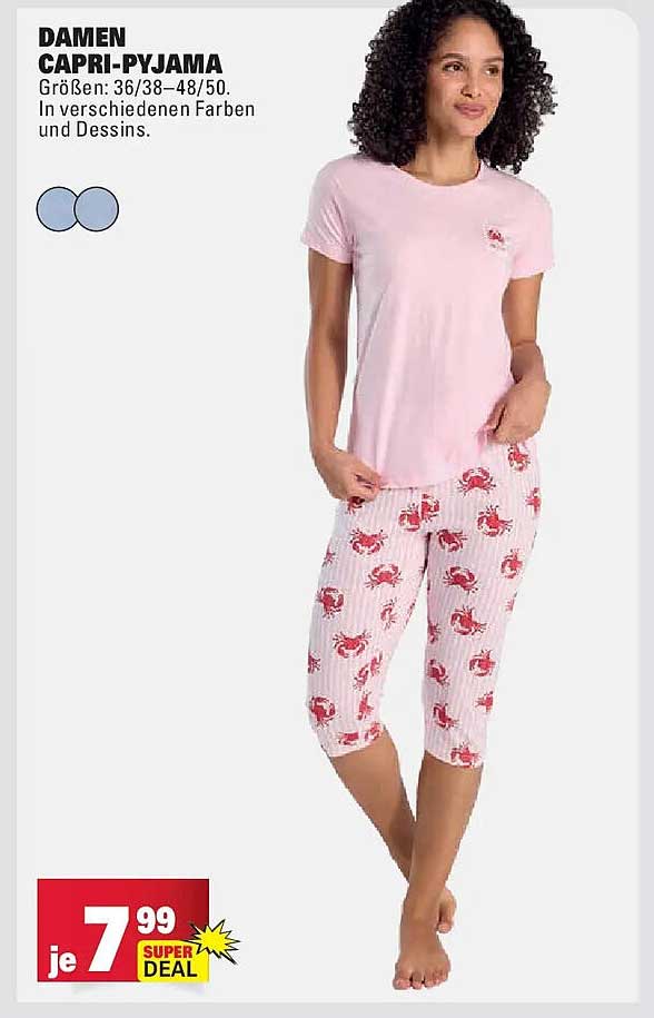 DAMEN CAPRI-PYJAMA