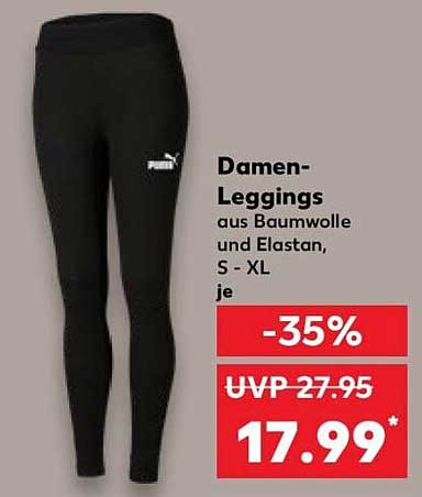 Damen-Leggings aus Baumwolle und Elastan, S - XL je