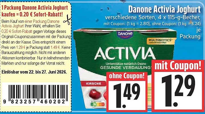 Danone Activia Joghurt