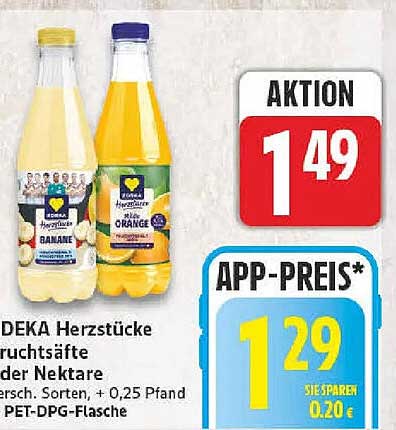 DEKA Herzstücke Fruchtsäfte oder Nektare