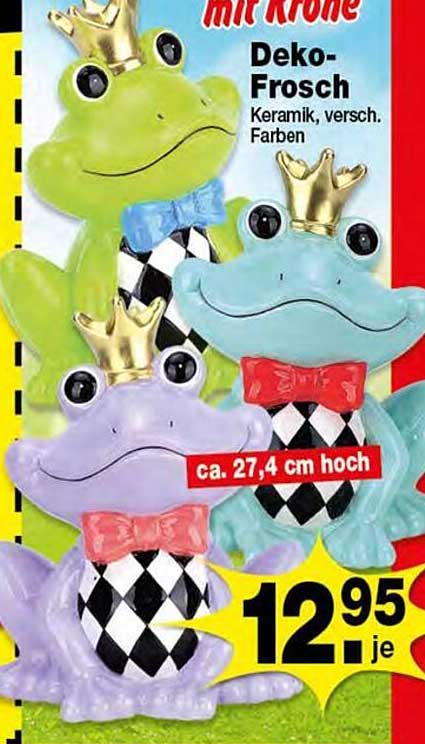 Deko-Frosch Keramik, versch. Farben