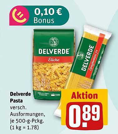 Delverde Pasta versch. Ausformungen, je 500-g-Packg. (1 kg = 1.78)