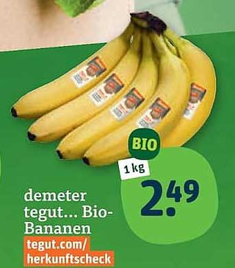 demeter tegut... Bio-Bananen