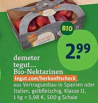 demeter tegut... Bio-Nektarinen